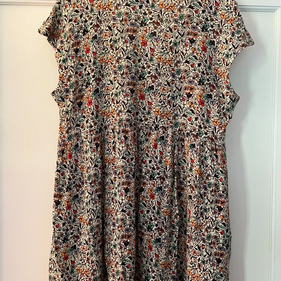 Anthropologie Vanessa Virginia Floral Boho Tunic Mini Dress EUC Size M - Picture 3 of 5
